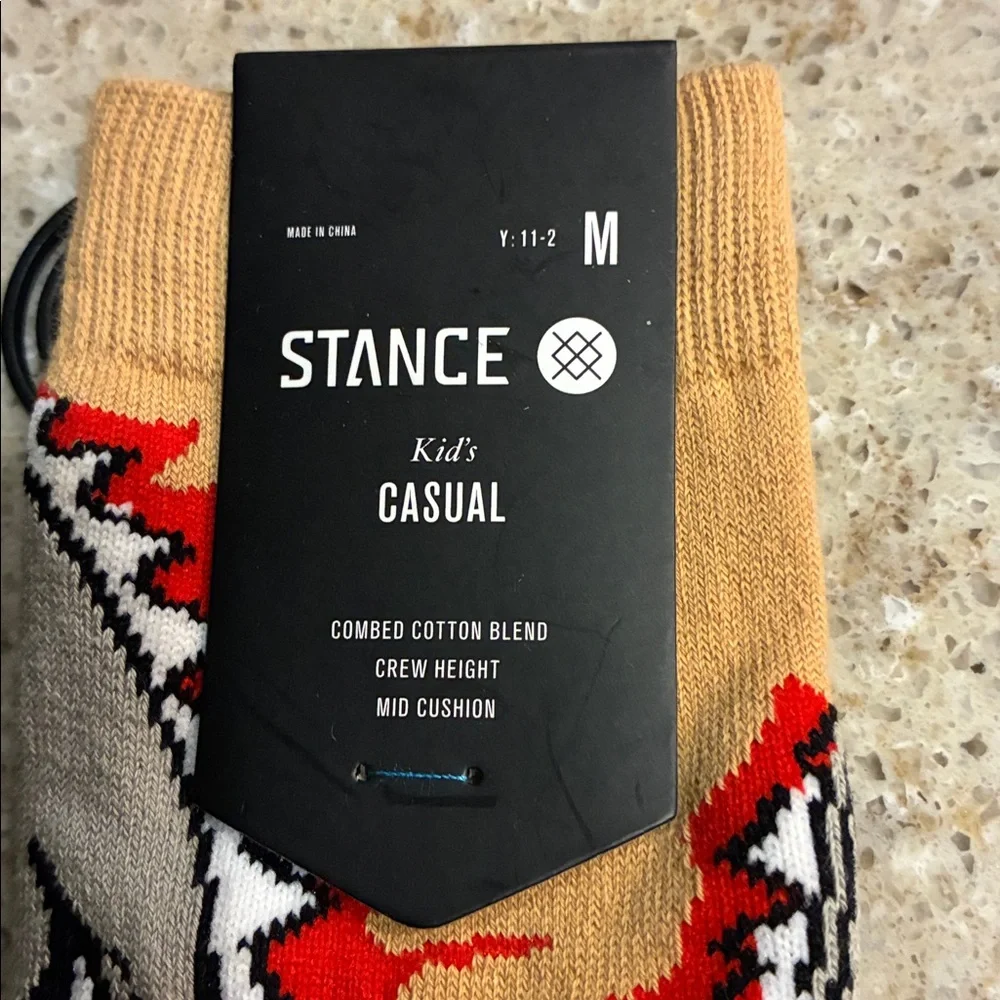 NWT STANCE SNACK ATTACK CREW SOCKS Size Medium